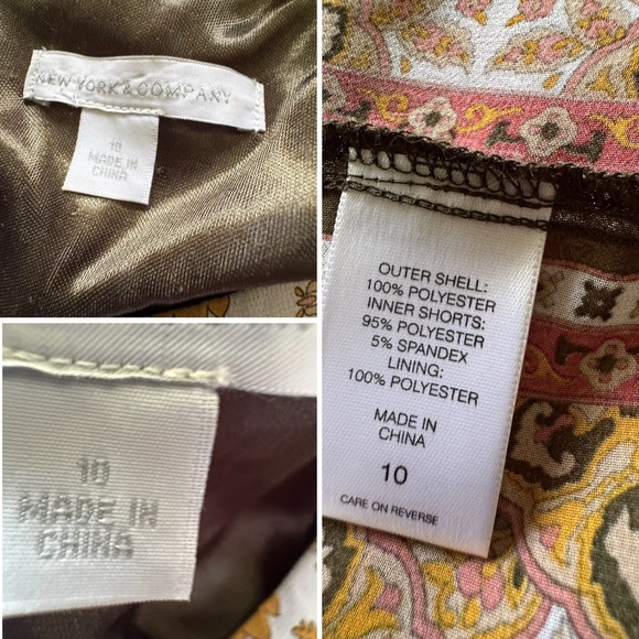 New York & Company Floral Handkerchief Hem BOHO Halter Neck Romper Dress Size 10 - Picture 8 of 8